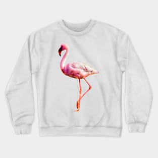 Gorgeous Pink Flamingo Digital Artwork Crewneck Sweatshirt